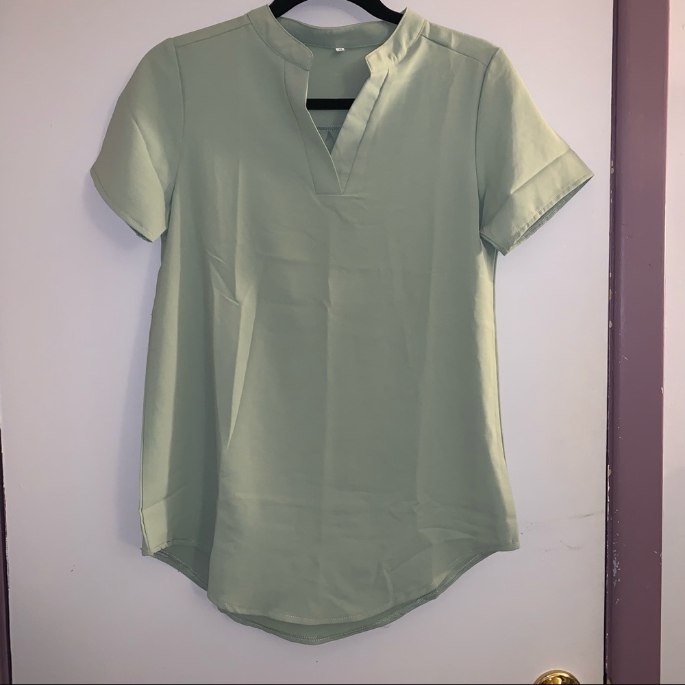 Small, green blouse from SHEIN